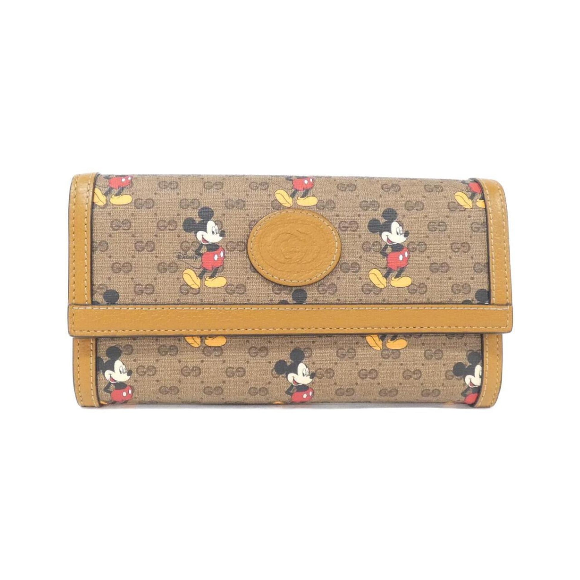 Gucci Disney X Gucci, Brown, Canvas, wallet