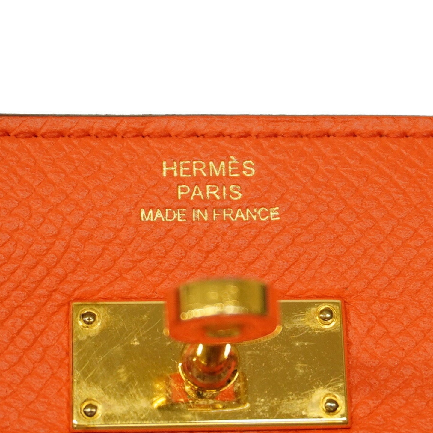 Hermès Kelly To Go, Orange, Leather, wallet