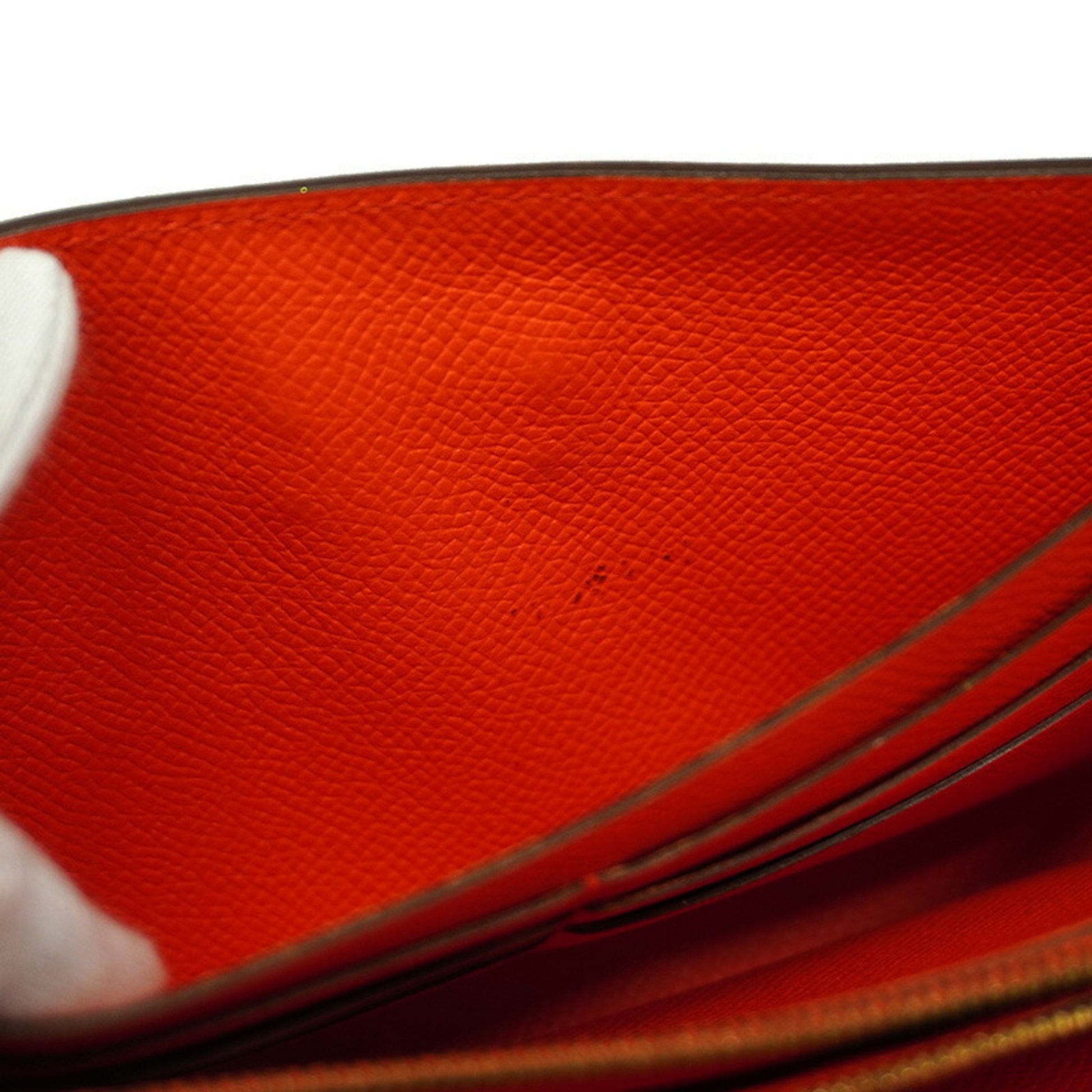 Hermès Kelly To Go, Orange, Leather, wallet