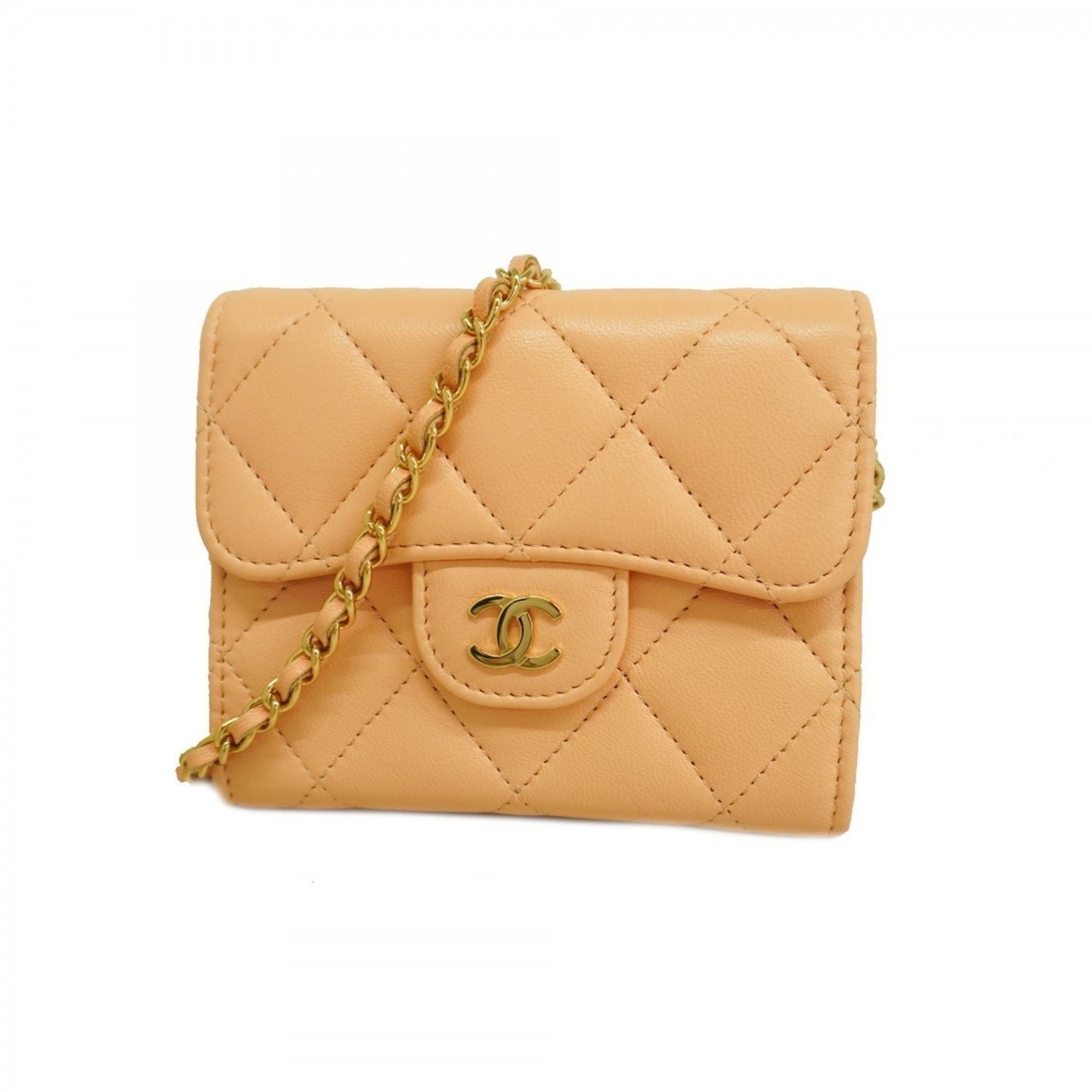 Chanel Wallet On Chain, Pink, Leather, wallet