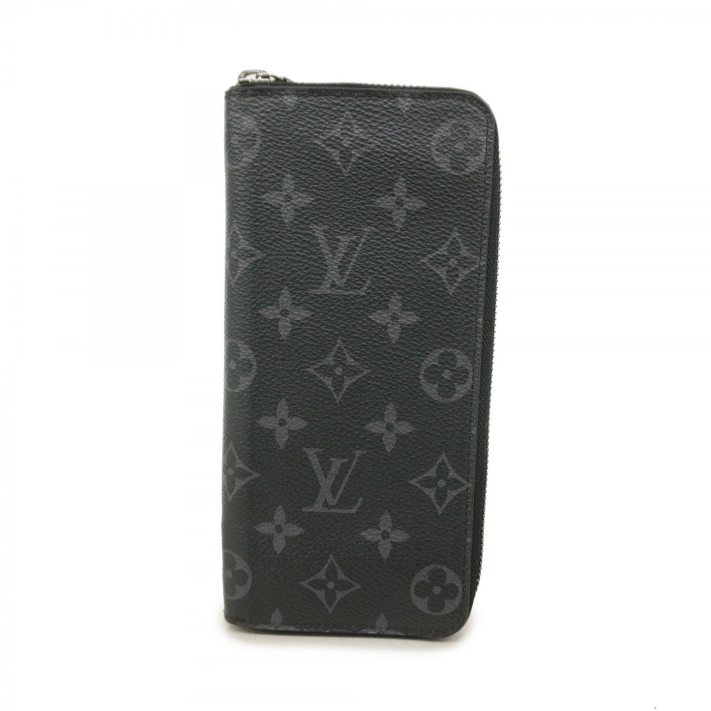 Louis Vuitton Zippy Wallet Vertical, Black, Canvas, wallet