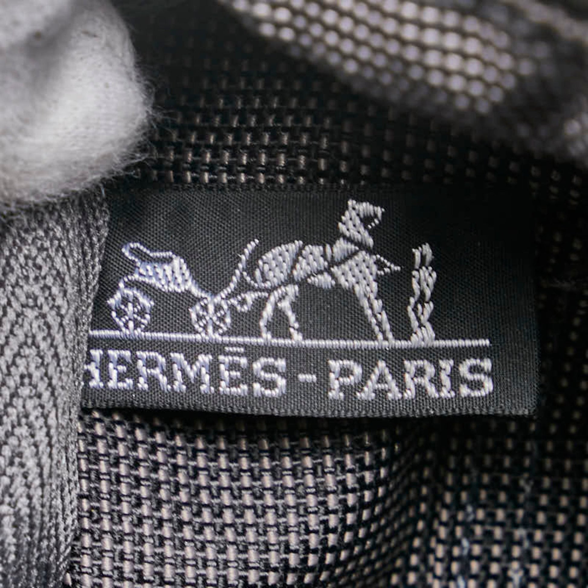 Hermès Herline, Grey, Canvas, tote