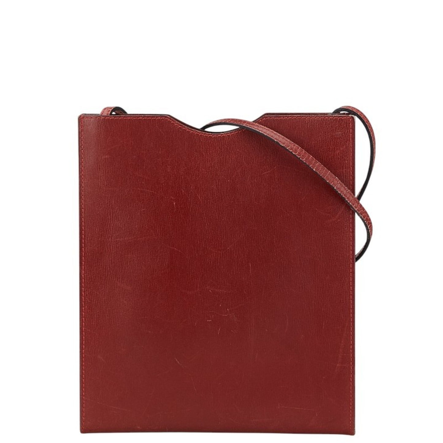 Hermès Onimetou, Burgundy, Leather, shoulder