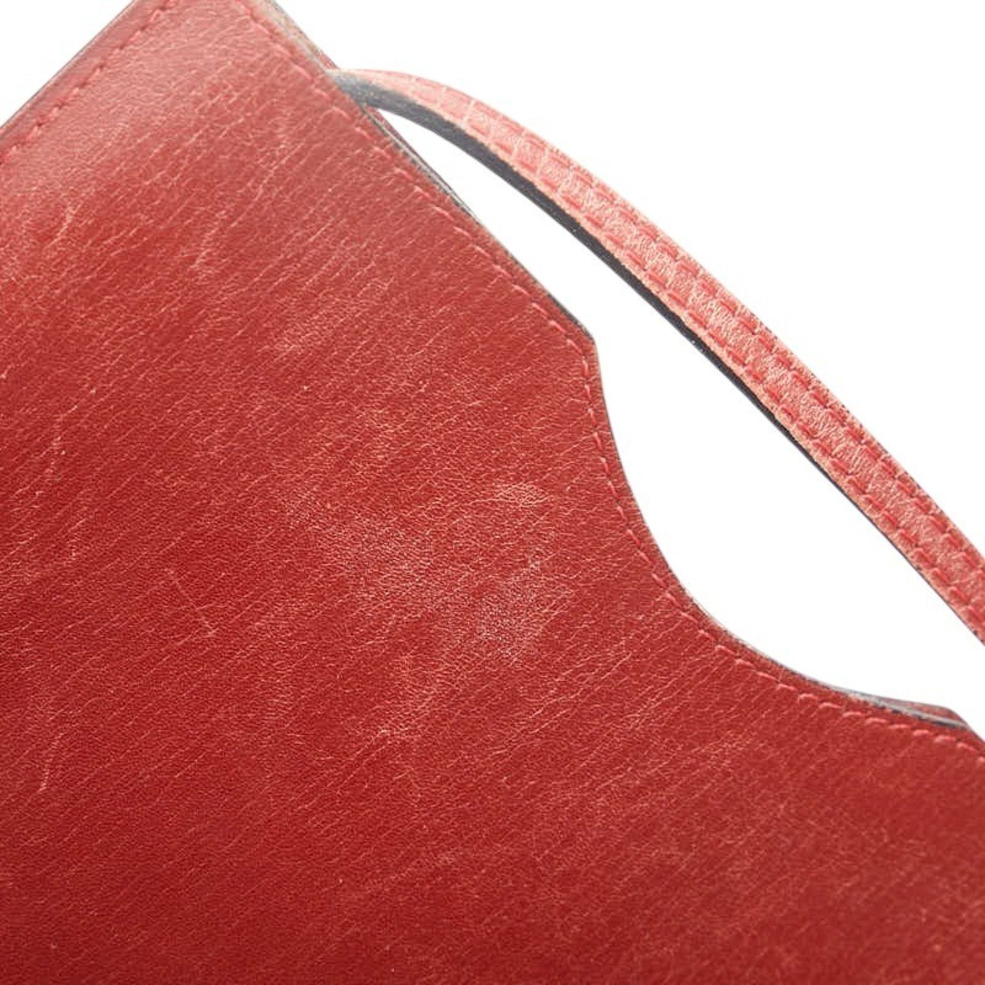 Hermès Onimetou, Burgundy, Leather, shoulder