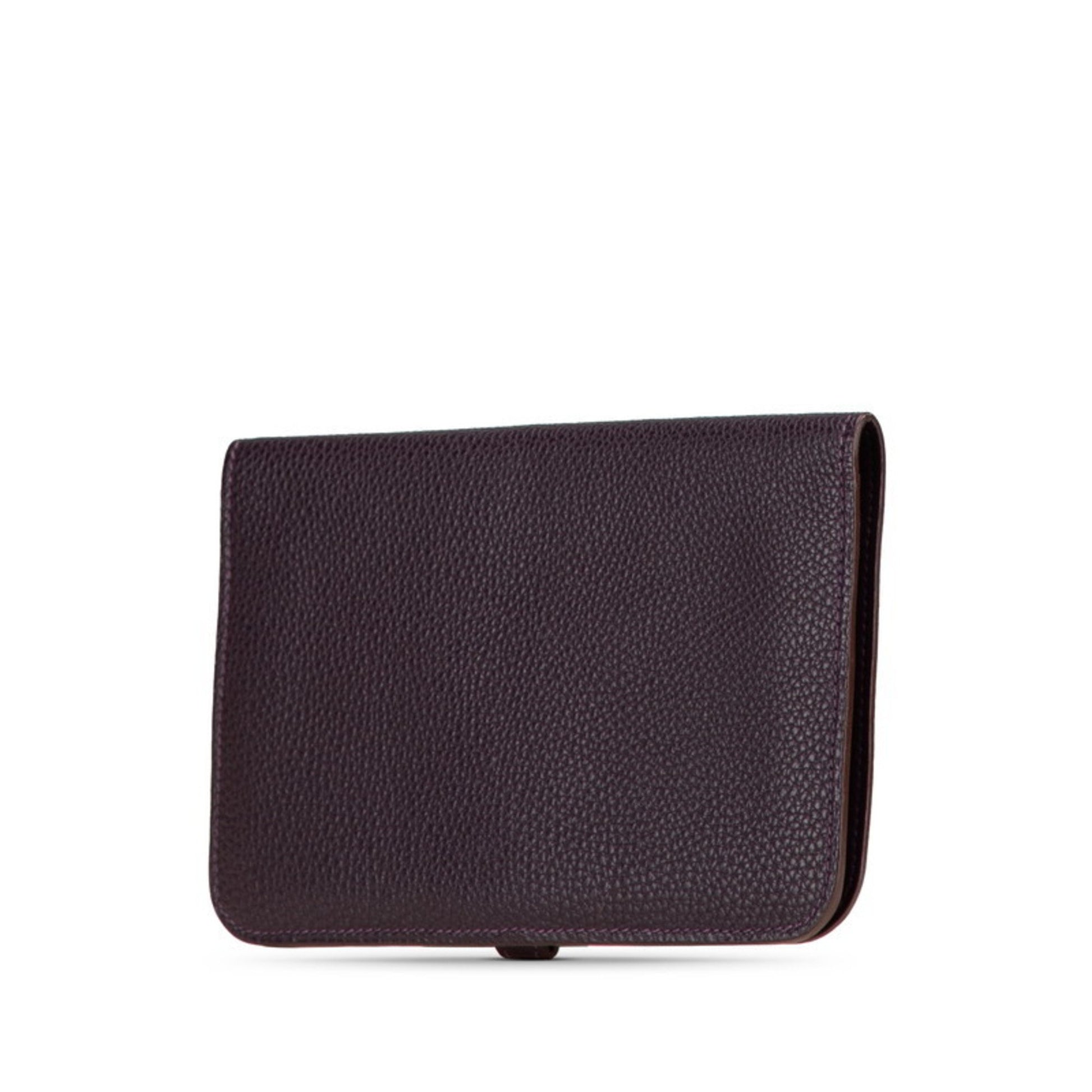 Hermès dOGON gm, Purple, Leather, wallet