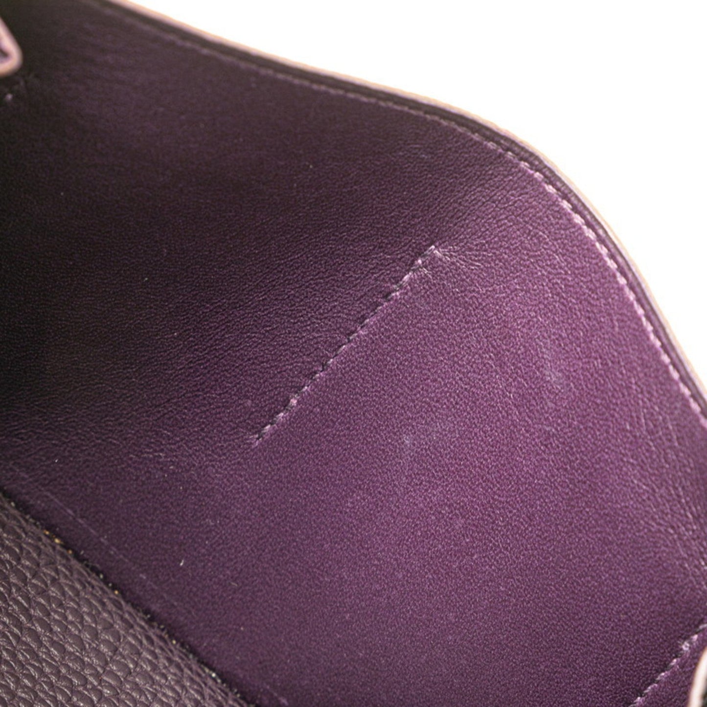 Hermès dOGON gm, Purple, Leather, wallet