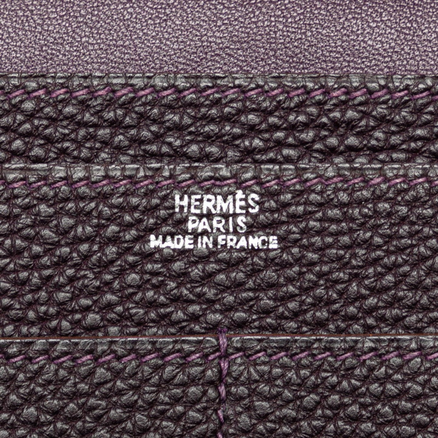 Hermès dOGON gm, Purple, Leather, wallet