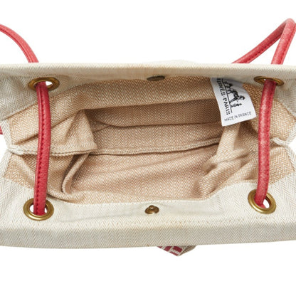Hermès Aline, Beige, Canvas, shoulder