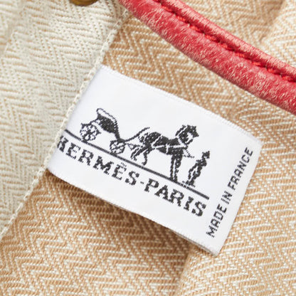 Hermès Aline, Beige, Canvas, shoulder