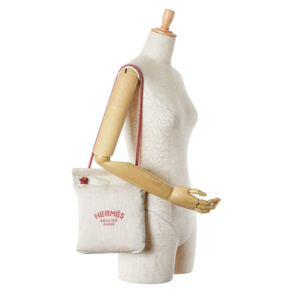 Hermès Aline, Beige, Canvas, shoulder
