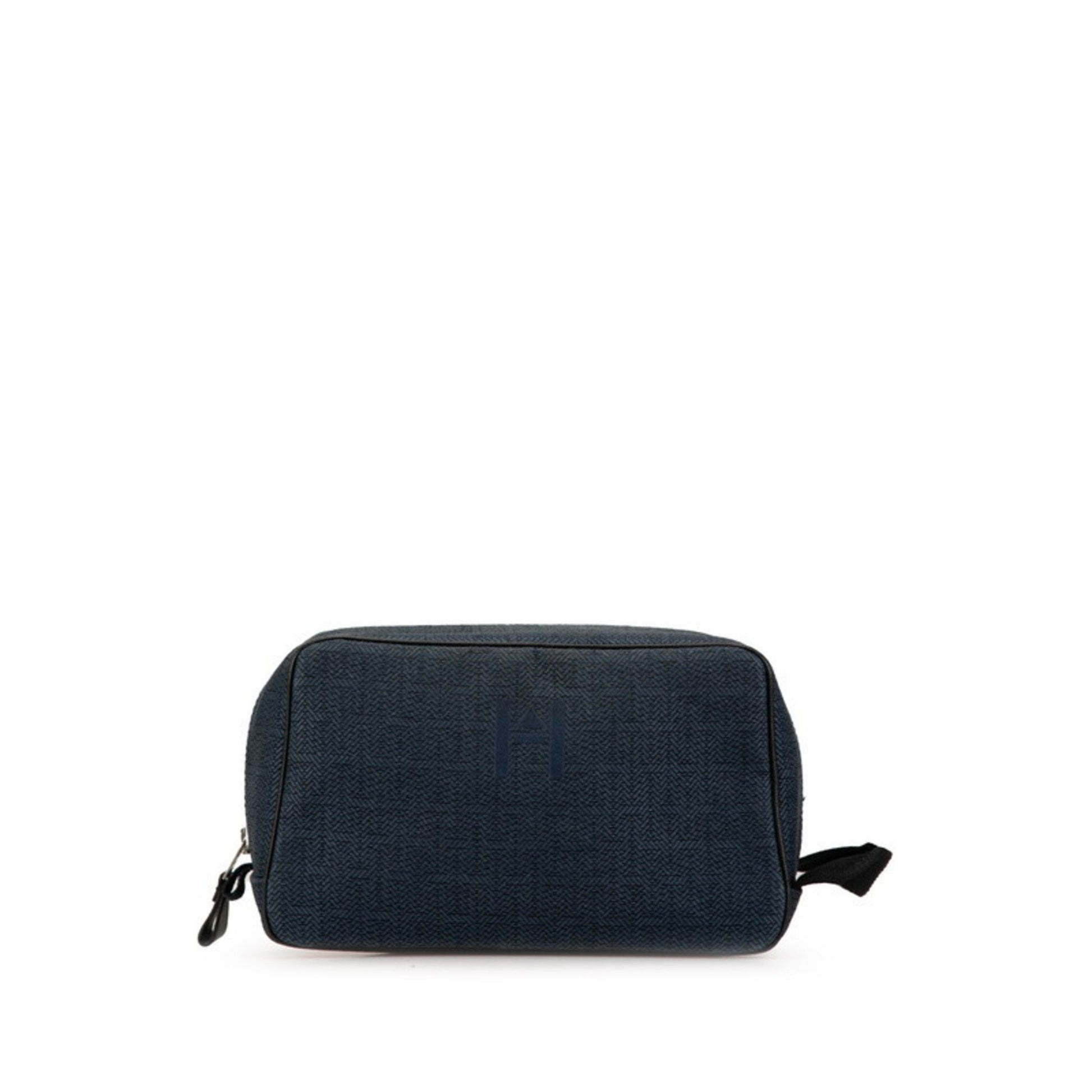 Hermès Globe Trotter, Navy, Canvas, clutch