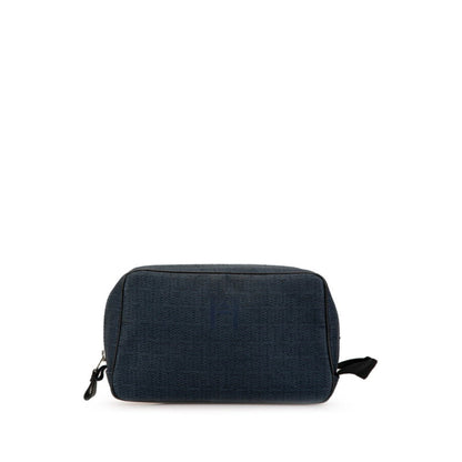 Hermès Globe Trotter, Navy, Canvas, clutch
