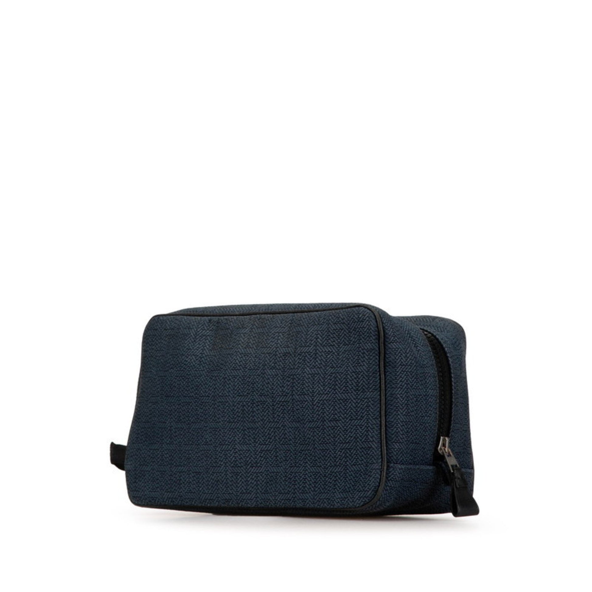 Hermès Globe Trotter, Navy, Canvas, clutch