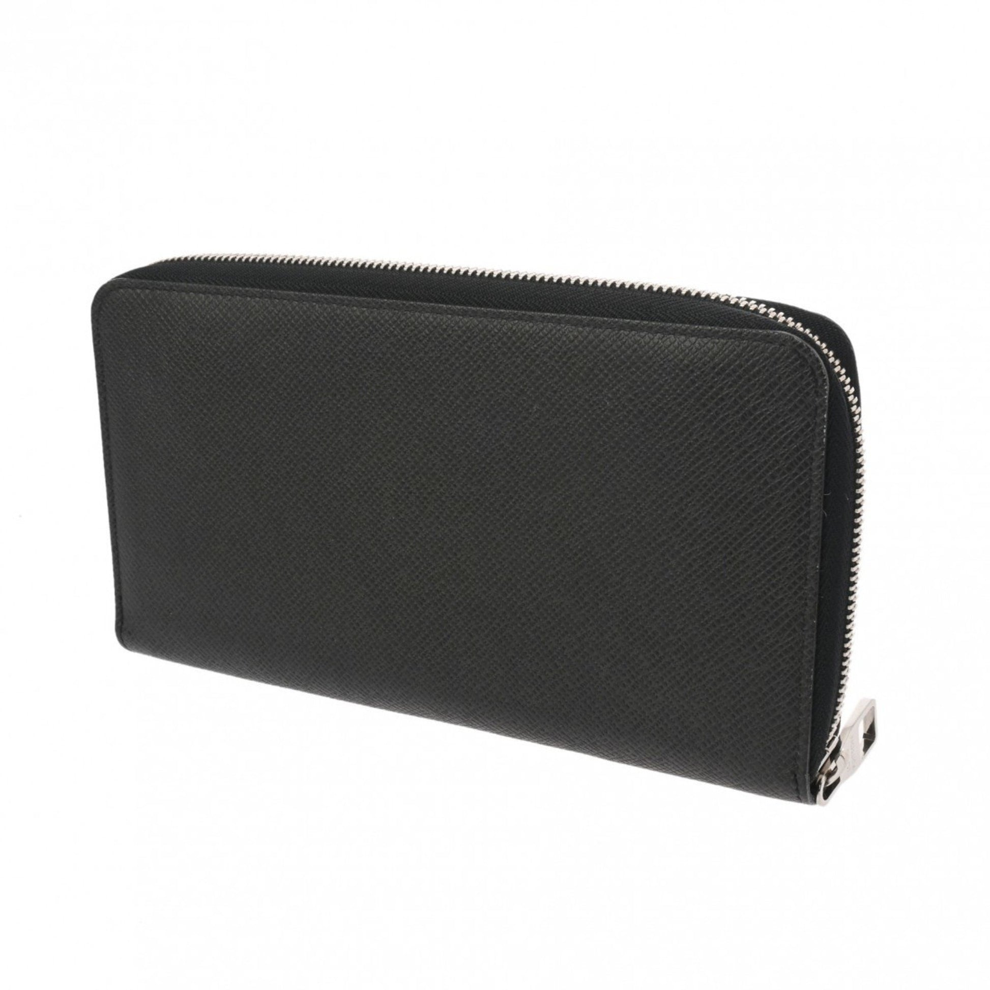 Louis Vuitton Zippy organizer, Black, Leather, wallet