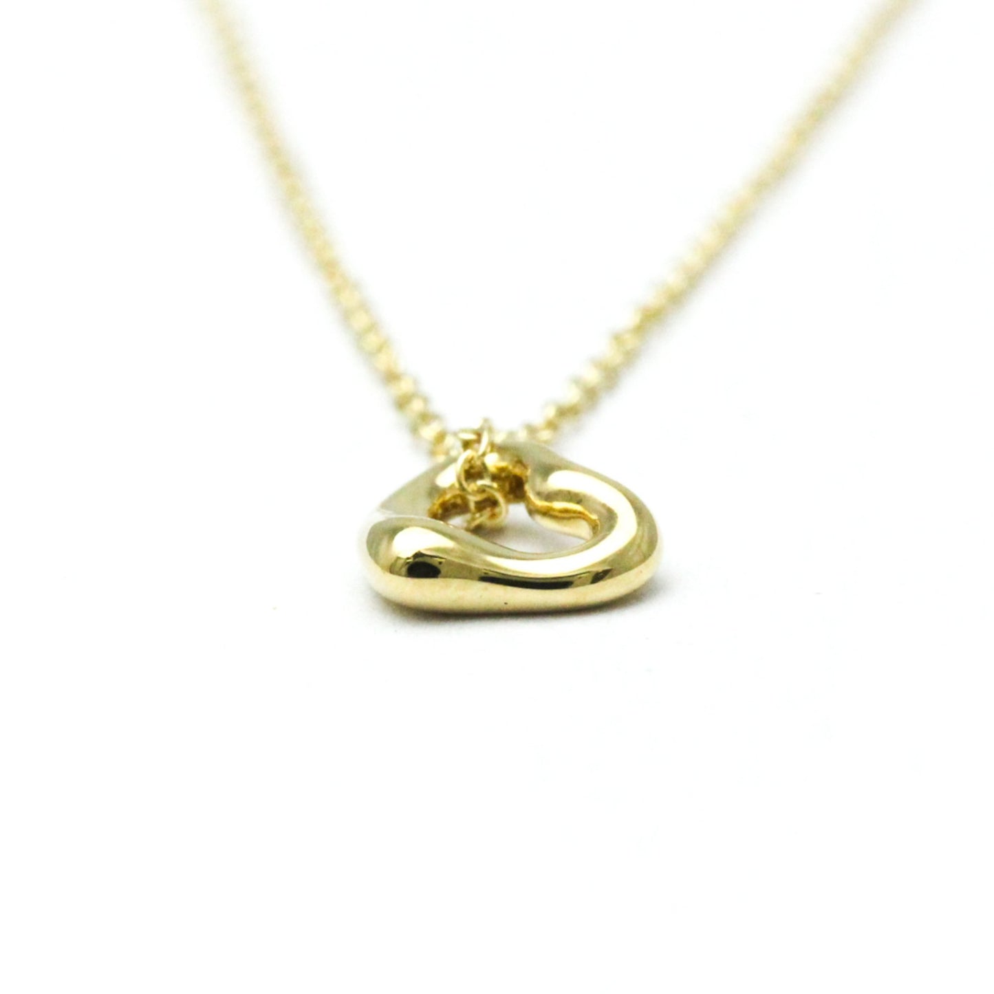 Tiffany & Co Open Heart, Gold, Yellow Gold, necklace