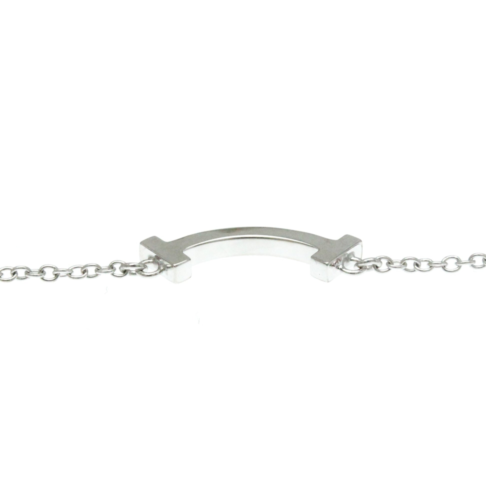 Tiffany & Co T Smile, Silver, White Gold, necklace