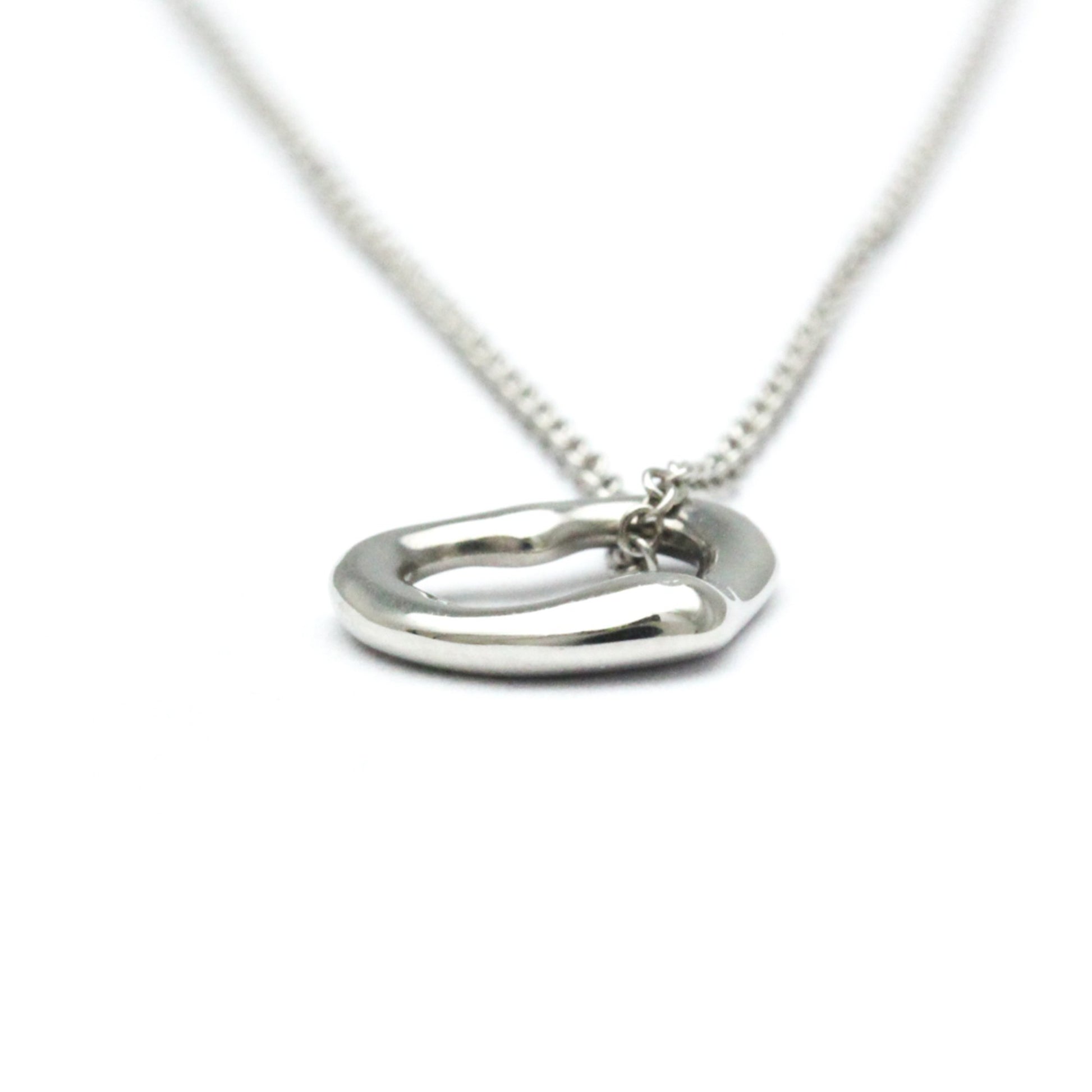 Tiffany & Co Open Heart, Silver, Platinum, necklace