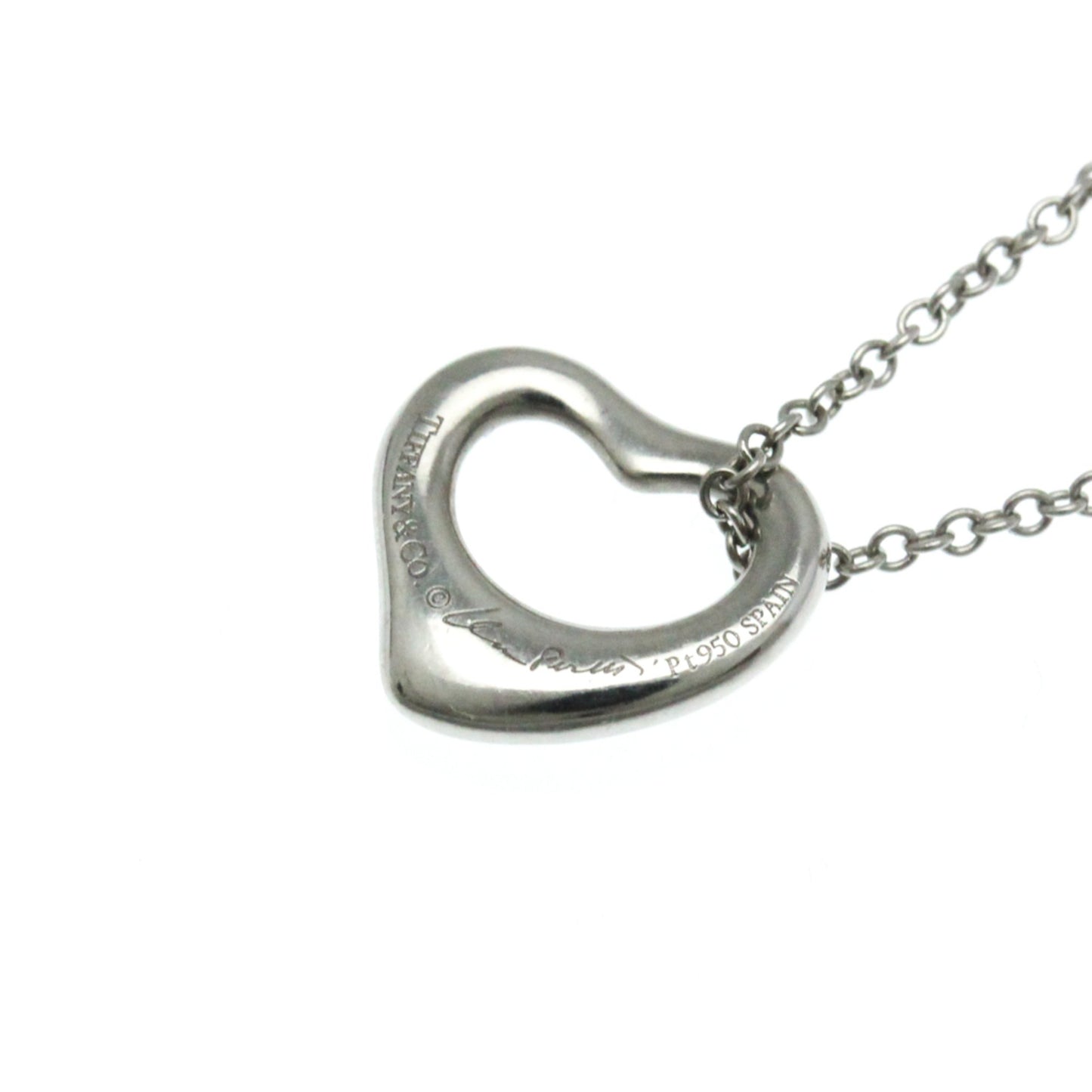 Tiffany & Co Open Heart, Silver, Platinum, necklace