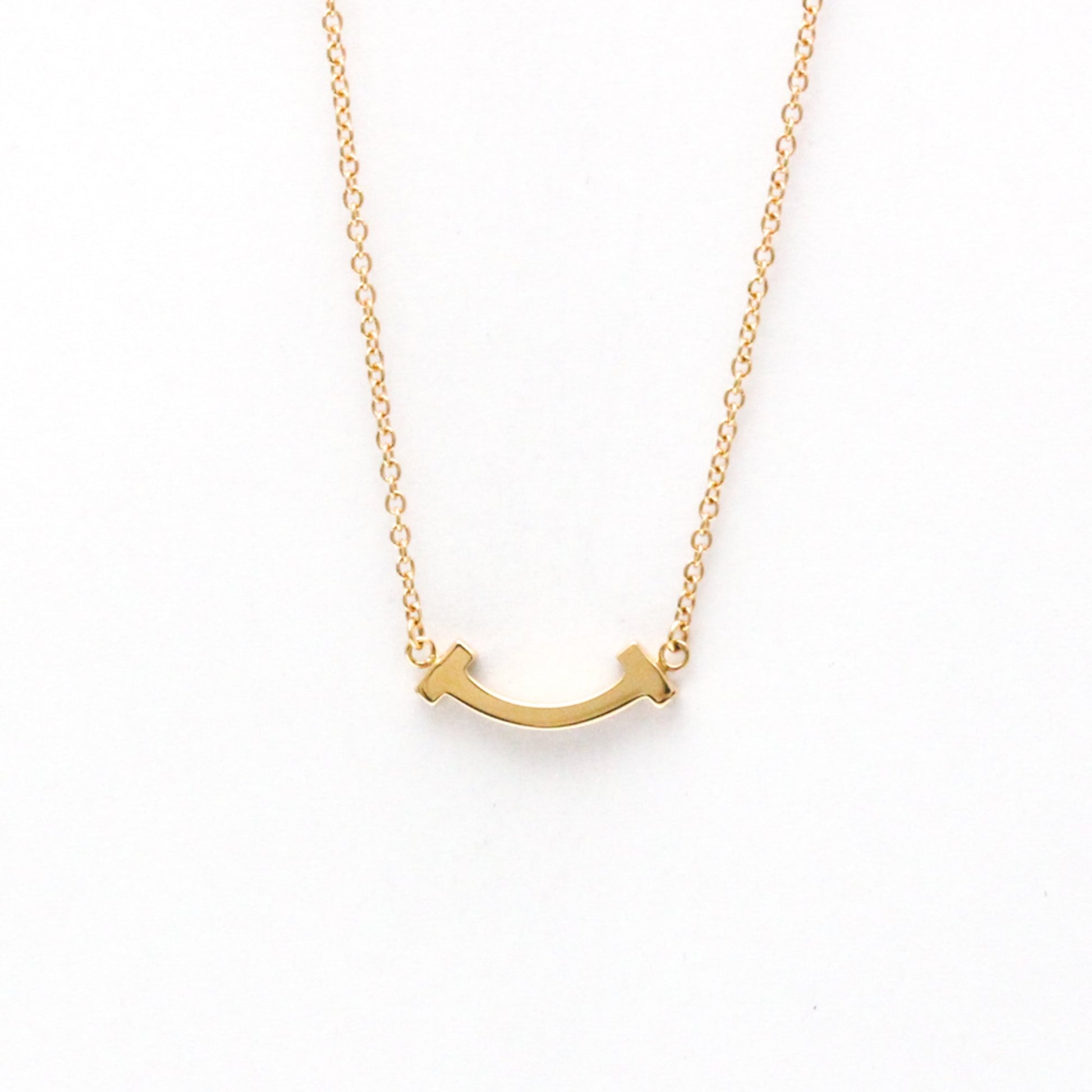 Tiffany & Co T Smile, Gold, Rose Gold, necklace