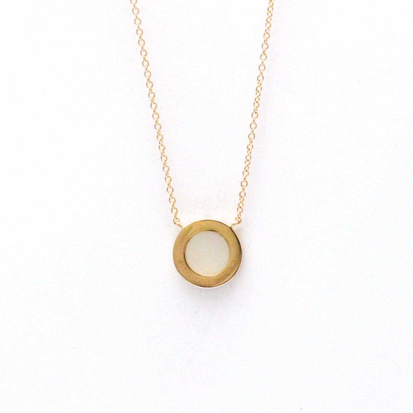 Tiffany & Co T circle, Gold, Rose Gold, necklace