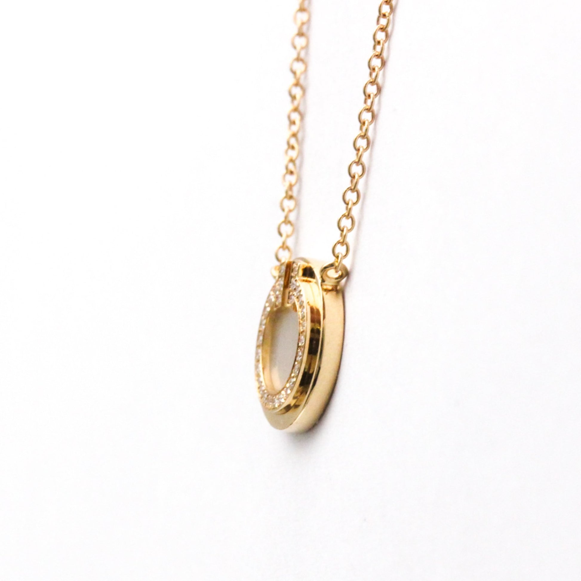 Tiffany & Co T circle, Gold, Rose Gold, necklace