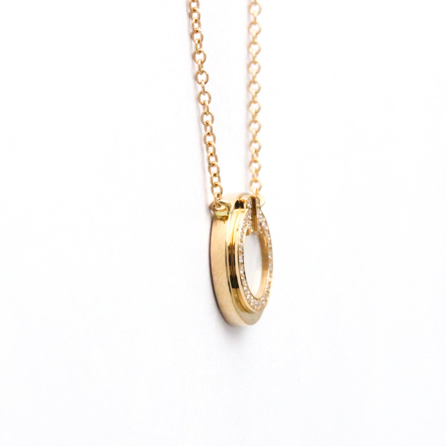 Tiffany & Co T circle, Gold, Rose Gold, necklace