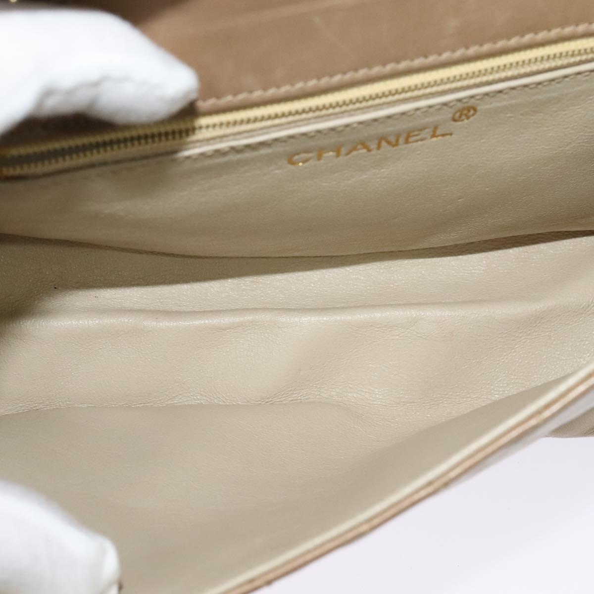 Chanel Single flap, Beige, Leather, shoulder