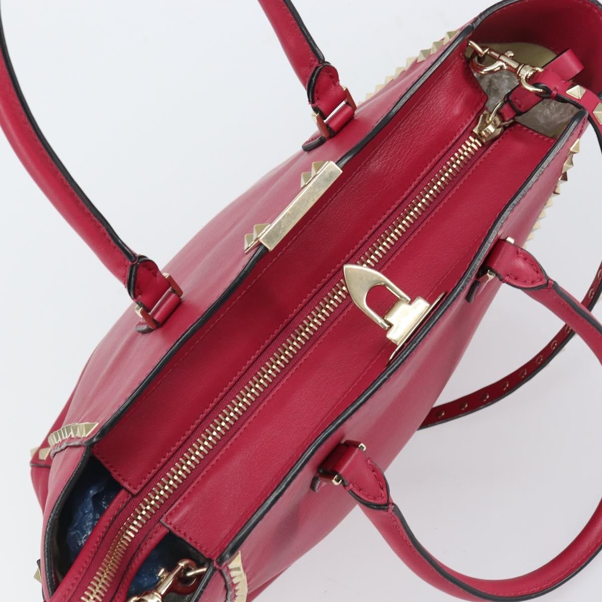 Valentino Garavani Rockstud Tote Rigid Leather, Pink, Leather, Tote Bag