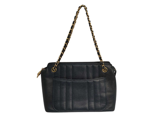 Chanel Mademoiselle, Navy, Leather, shoulder