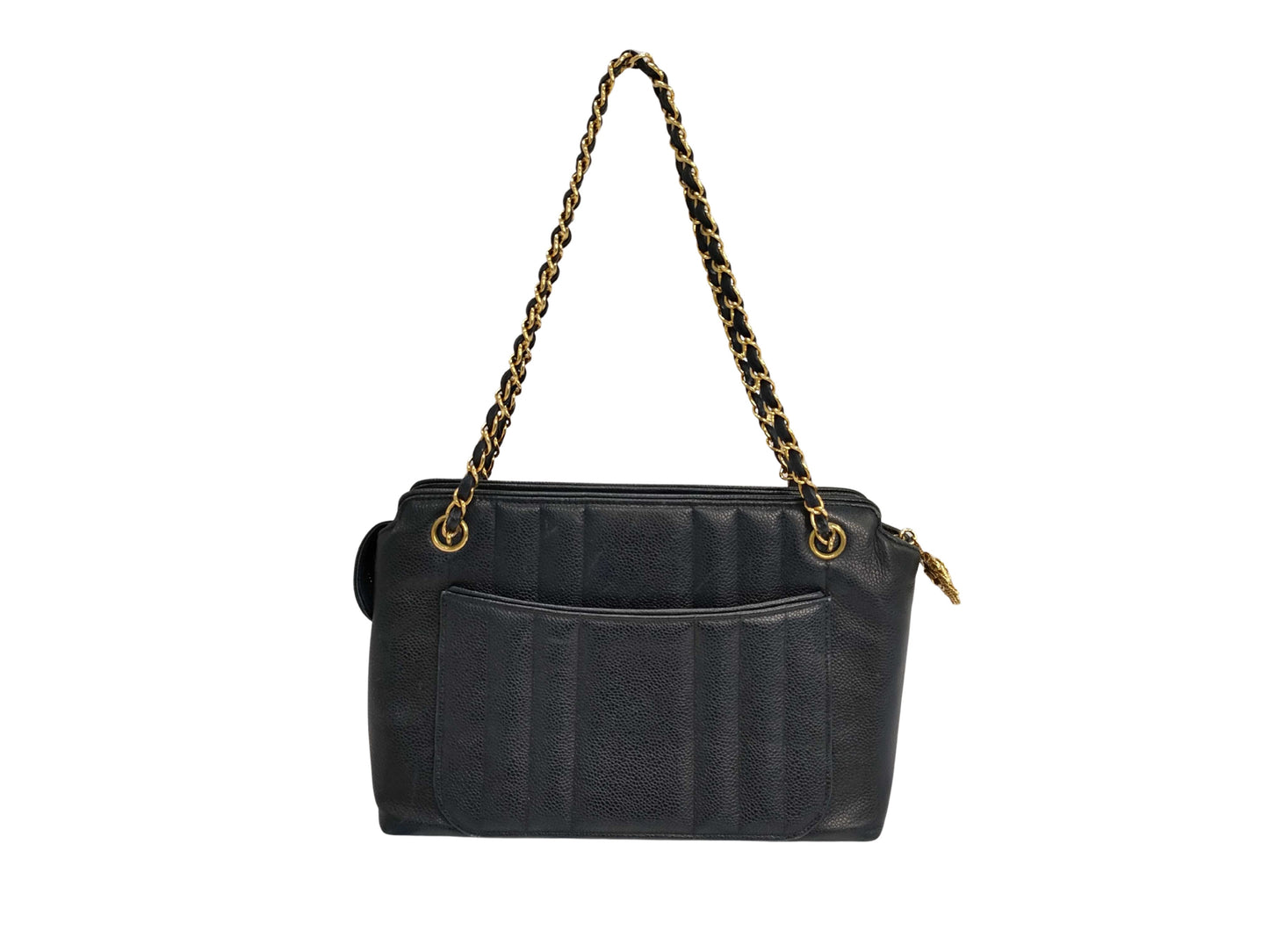 Chanel Mademoiselle, Navy, Leather, shoulder