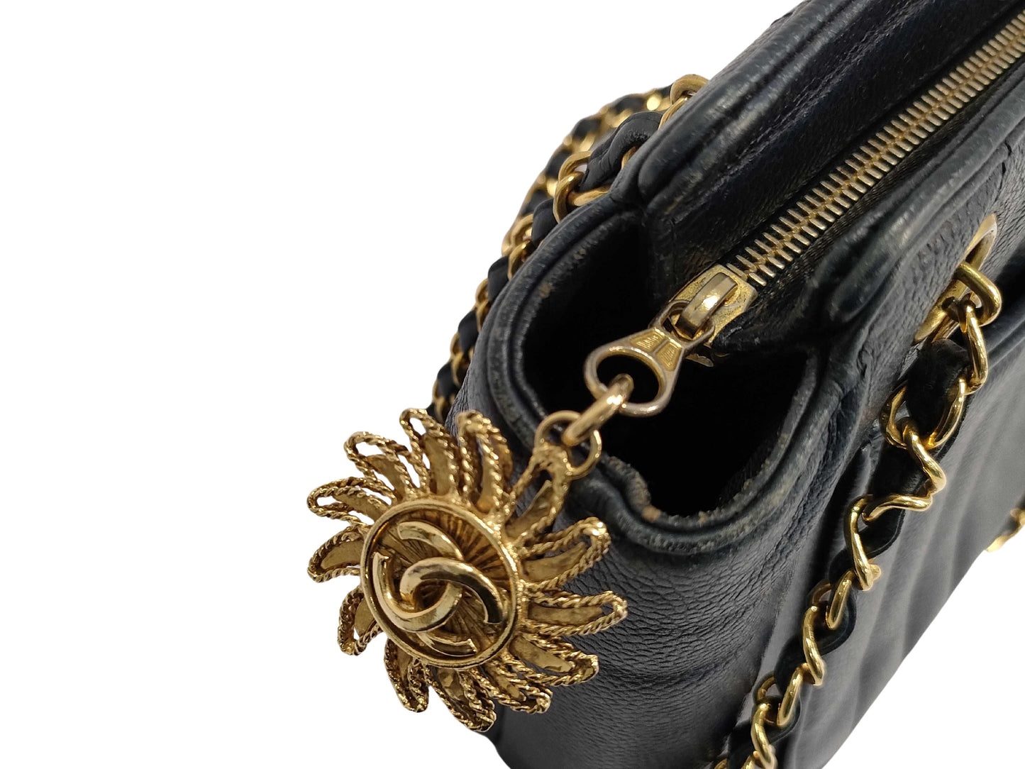 Chanel Mademoiselle, Navy, Leather, shoulder