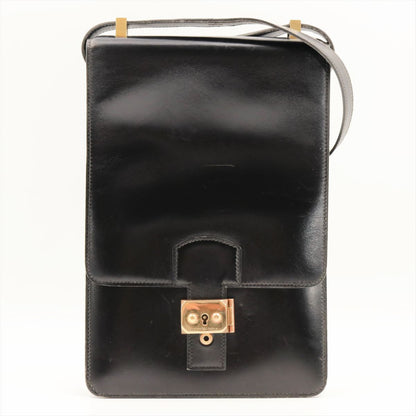 Hermès Dépêche, Black, Leather, shoulder