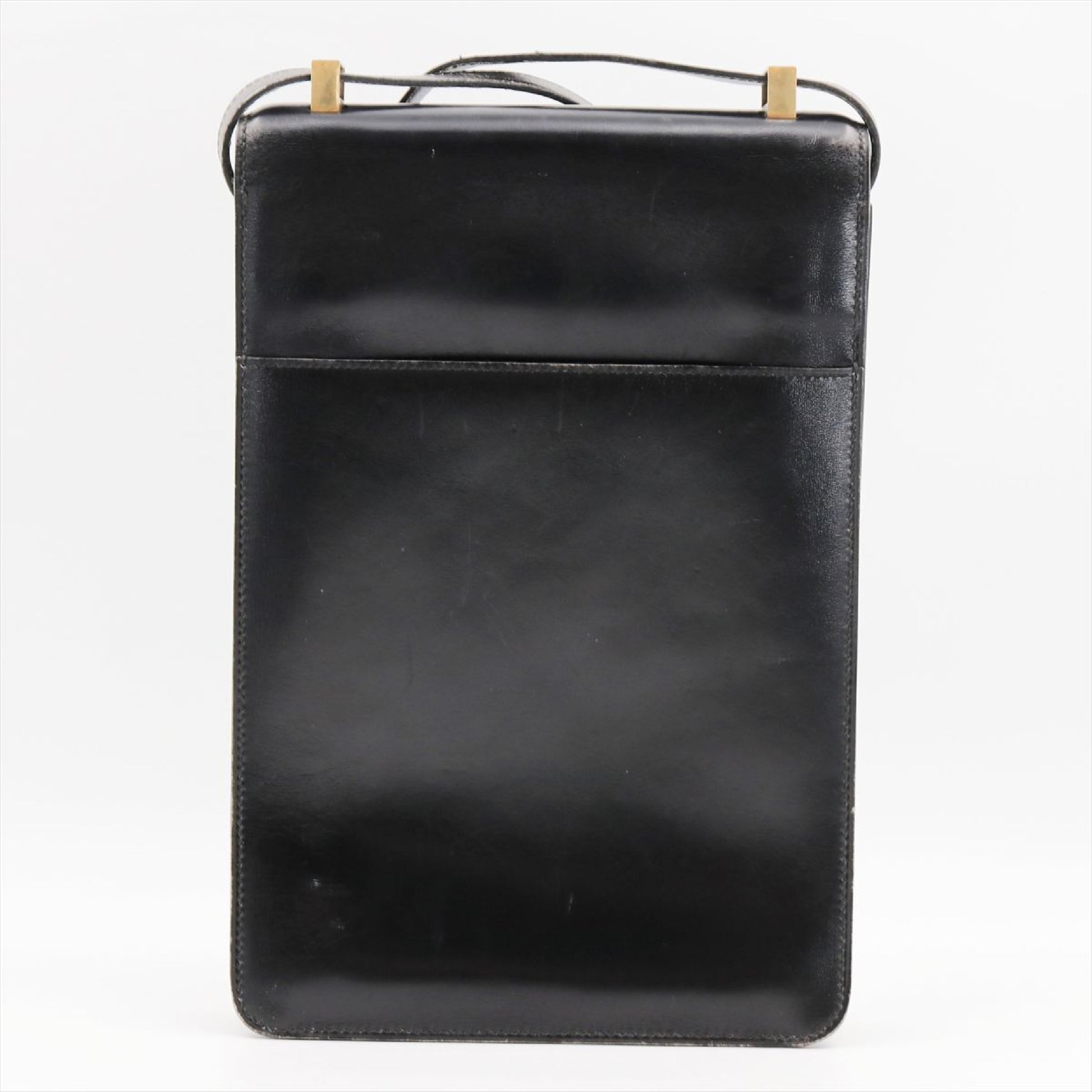 Hermès Dépêche, Black, Leather, shoulder