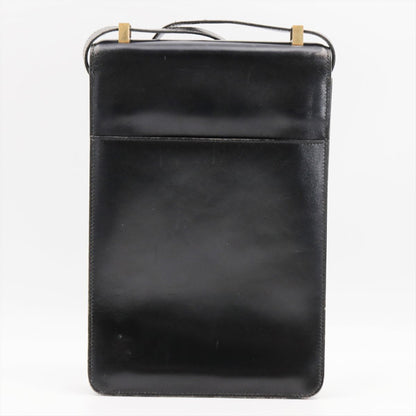 Hermès Dépêche, Black, Leather, shoulder