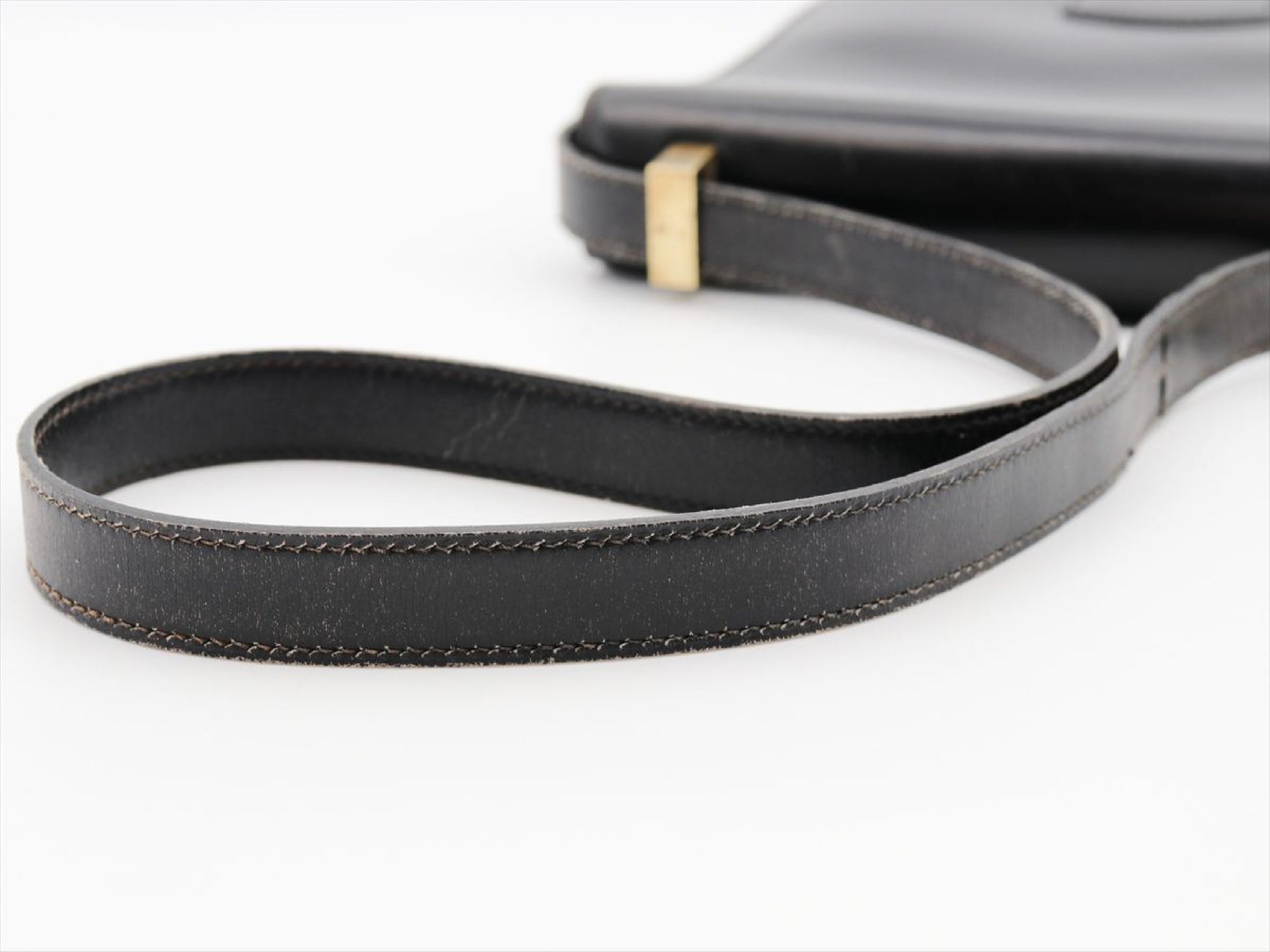 Hermès Dépêche, Black, Leather, shoulder