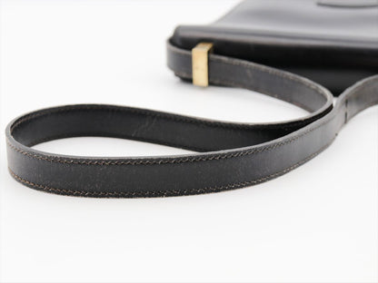 Hermès Dépêche, Black, Leather, shoulder