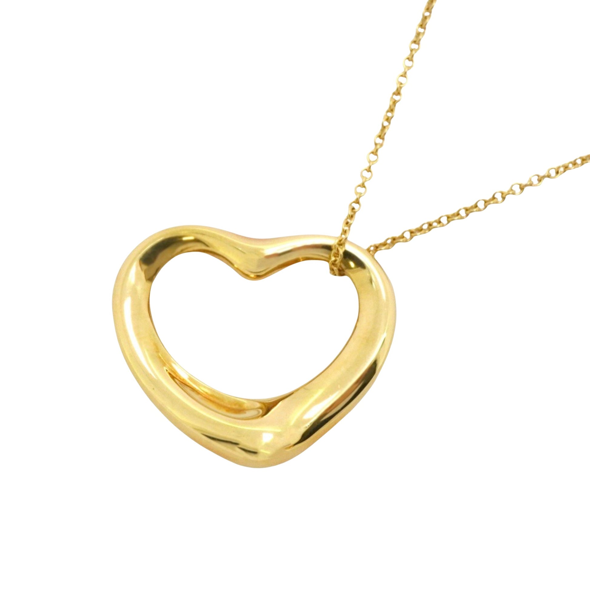 Tiffany & Co Open Heart, Gold, Yellow Gold, necklace