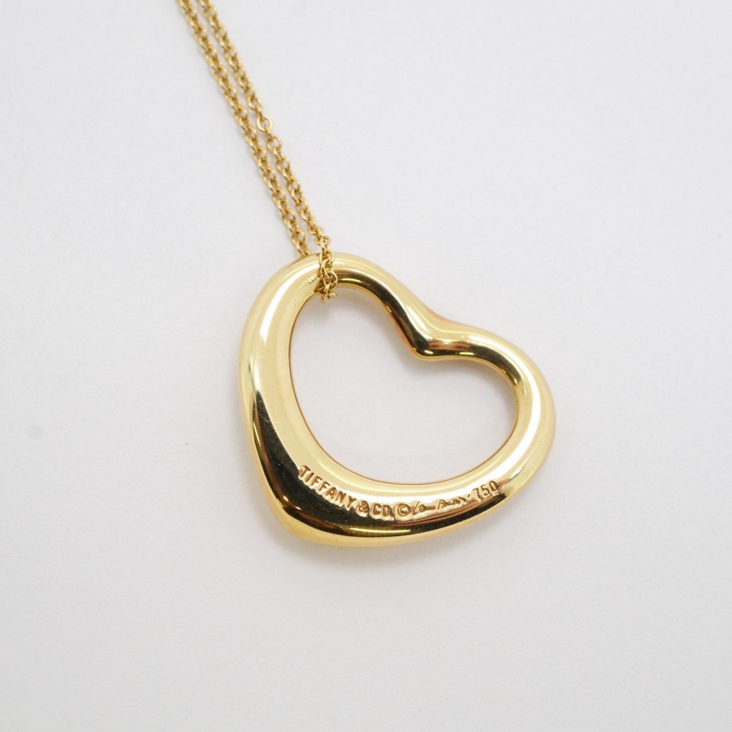 Tiffany & Co Open Heart, Gold, Yellow Gold, necklace