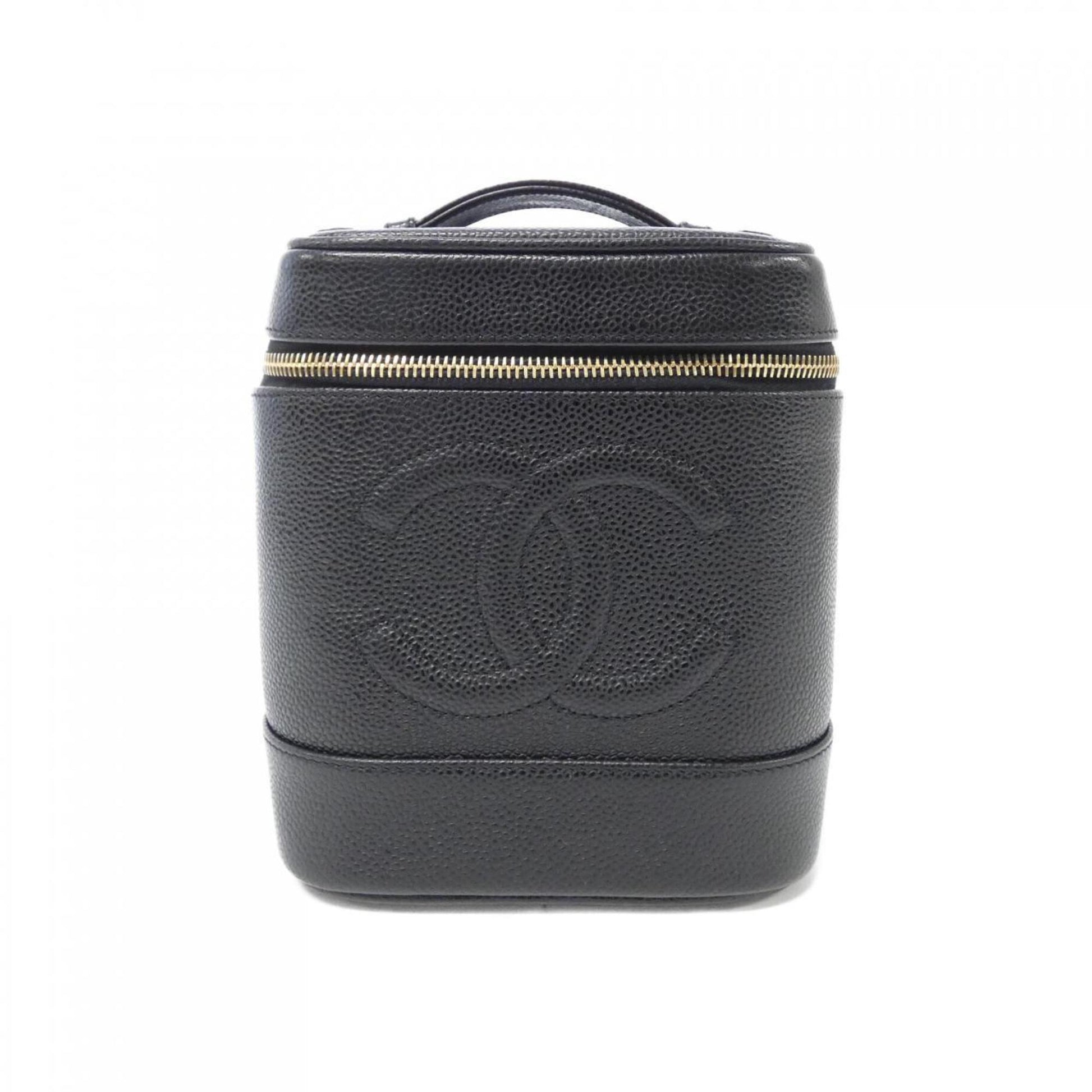Chanel Vanity, Black, Leather, clutch