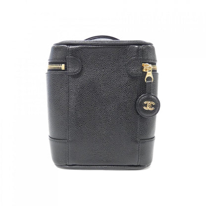 Chanel Vanity, Black, Leather, clutch