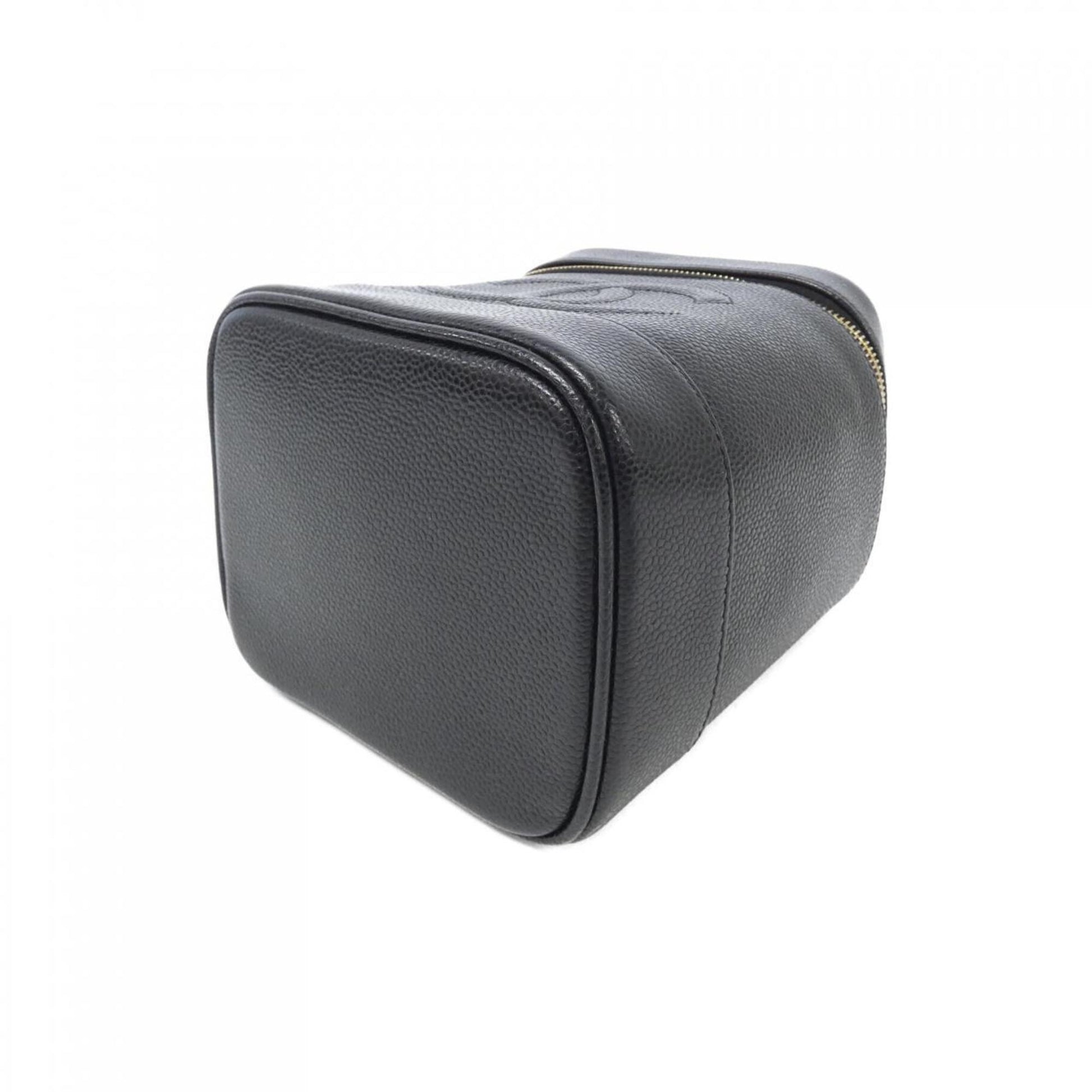 Chanel Vanity, Black, Leather, clutch
