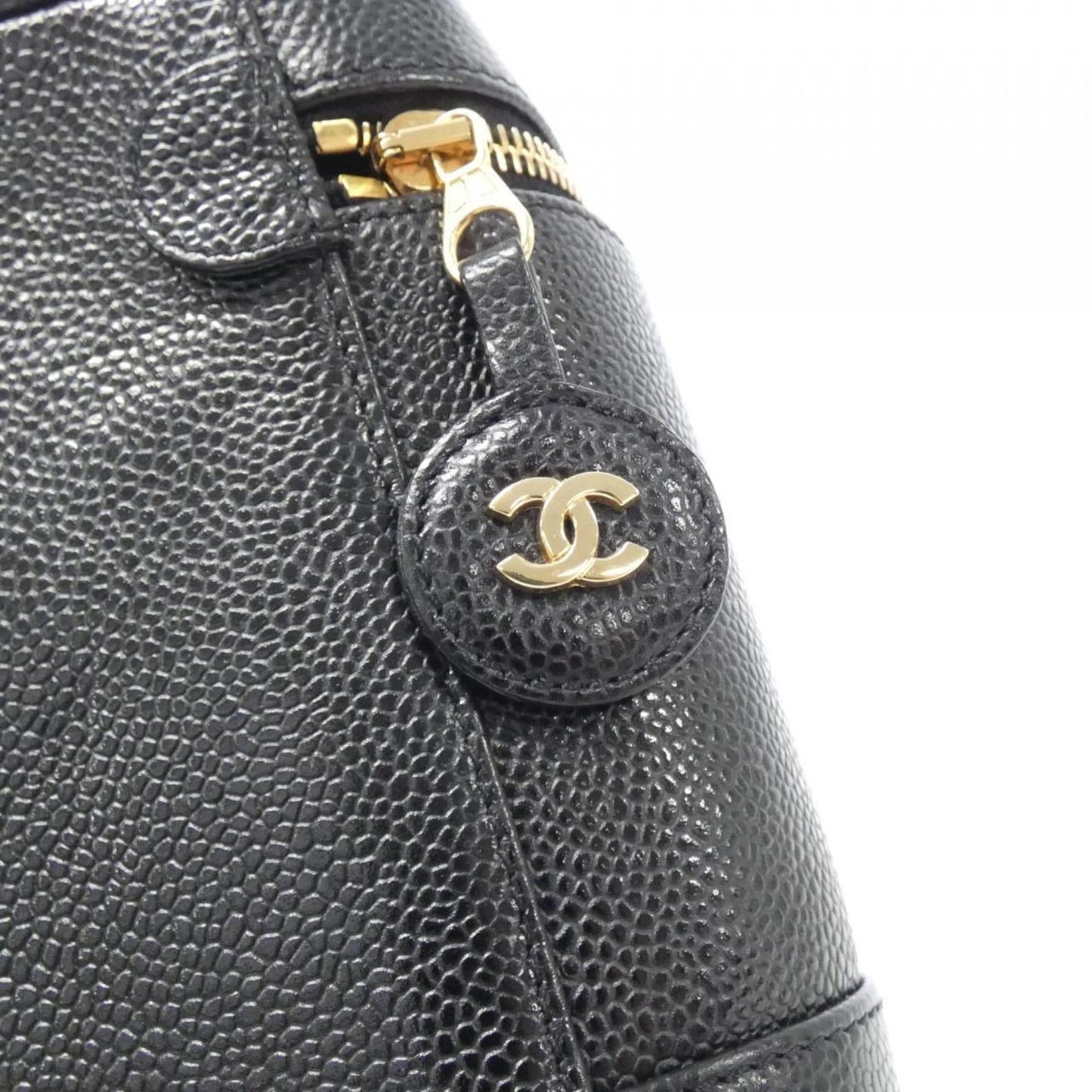 Chanel Vanity, Black, Leather, clutch