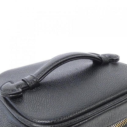 Chanel Vanity, Black, Leather, clutch