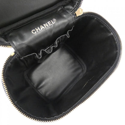Chanel Vanity, Black, Leather, clutch