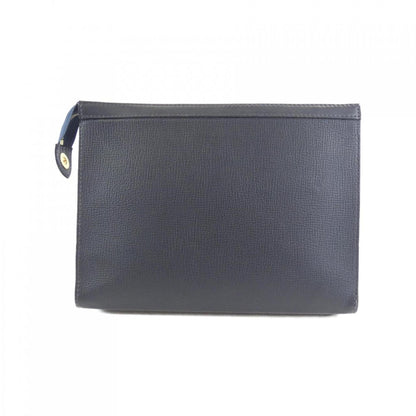 Louis Vuitton Pochette voyage, Blue, Leather, clutch