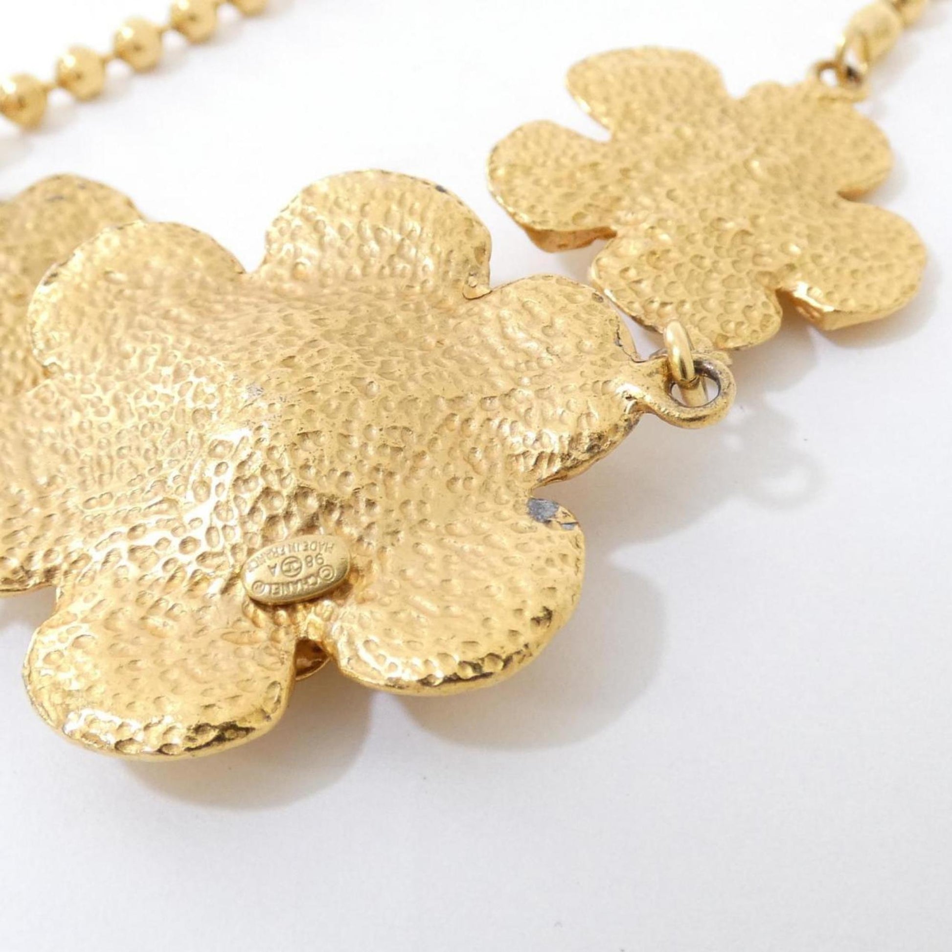 Chanel Camellia, Gold, Gold Plated, necklace