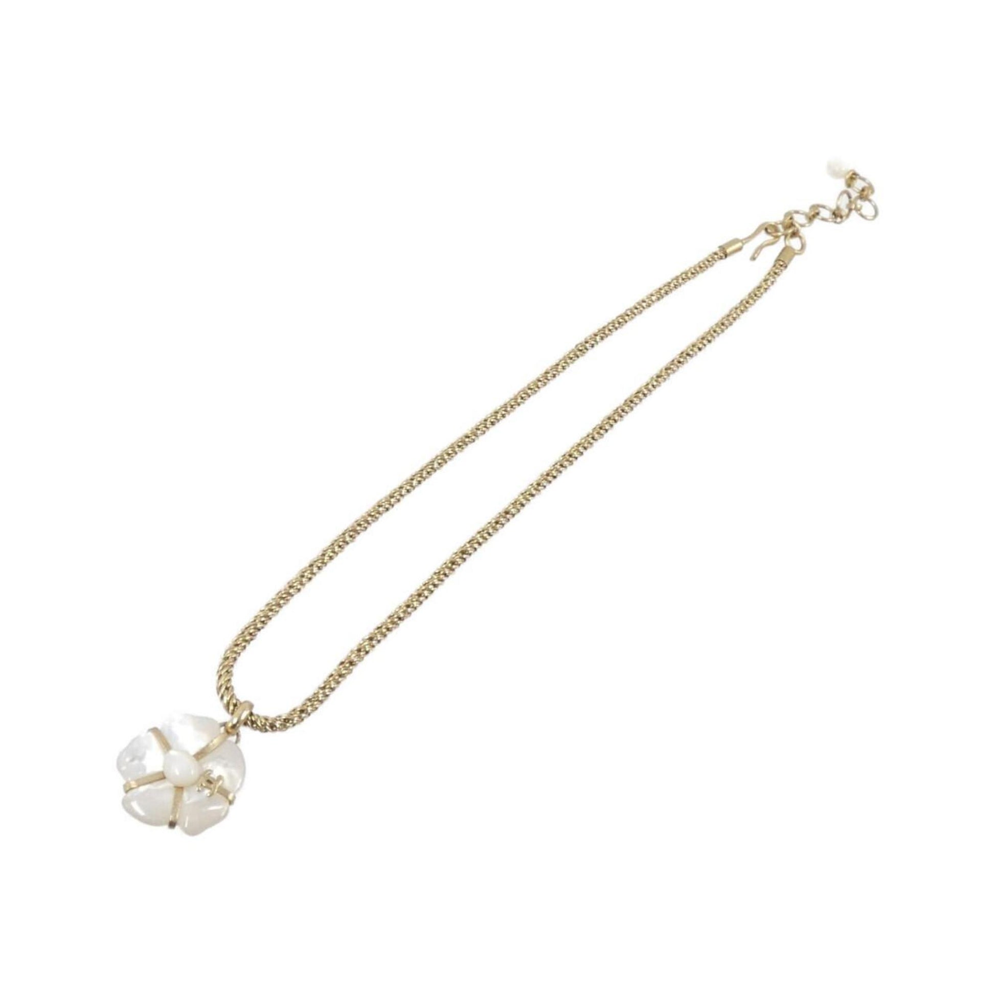 Chanel Camellia, White, Gold Plated, necklace