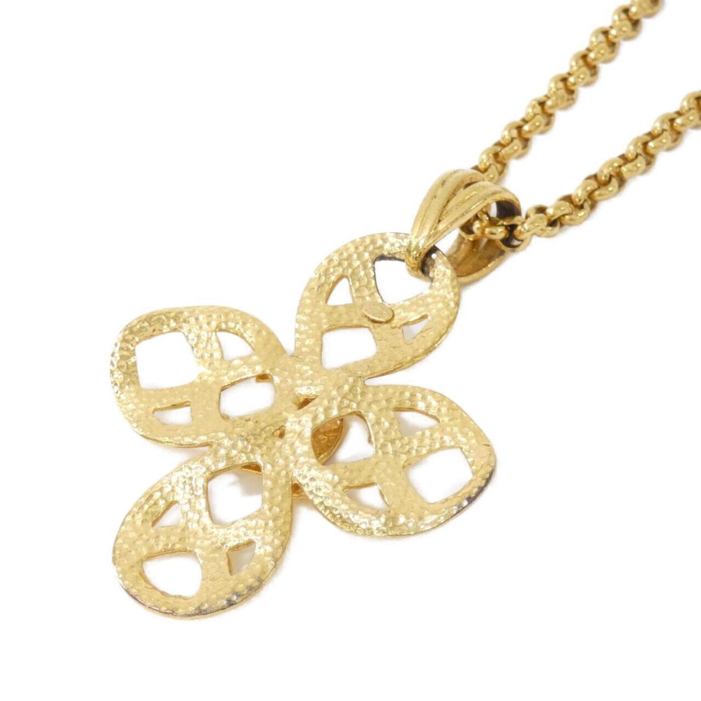 Chanel Clover, Gold, Gold Plated, necklace