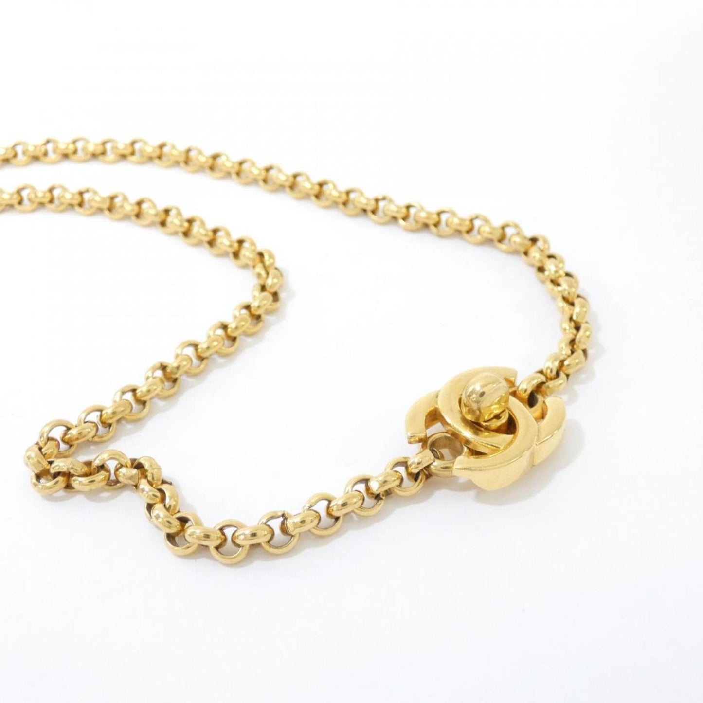 Chanel Clover, Gold, Gold Plated, necklace