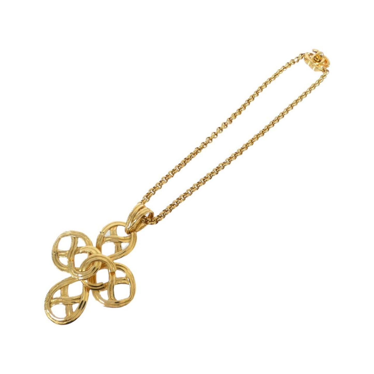 Chanel Clover, Gold, Gold Plated, necklace